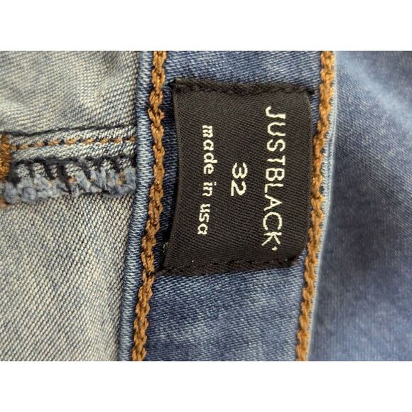 Just Black Women's Blue Mid-Wash High-Rise Denim Skinny Leg Jeans Size 32 - Picture 4 of 7